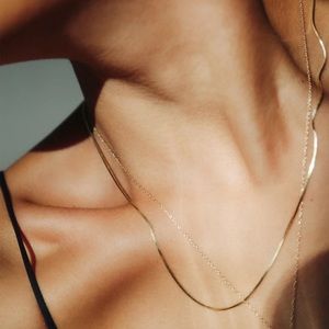 NWT Loren Stewart herringbone necklace